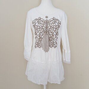 Elisa Cavaletti Embelished Tunic Top Size XL